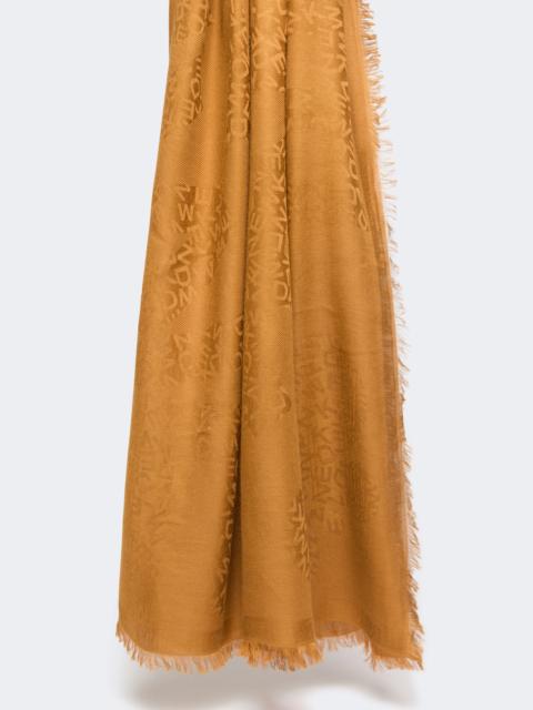 Jacquard-knit modal and cashmere shawl - CAMEL