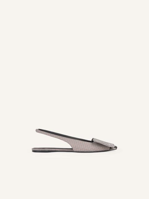 FOLD HOUNDSTOOTH SLINGBACK BALLERINAS