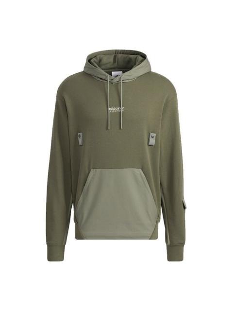 Men's adidas originals Adv Hoody Contrasting Colors Pocket Sports Olive HC0363