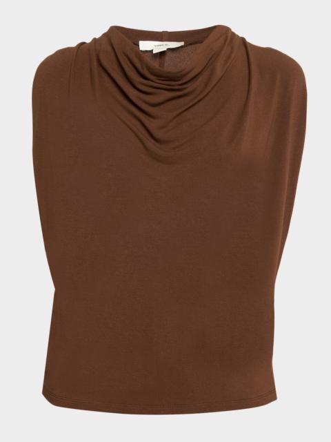 Draped Cowl-Neck Top