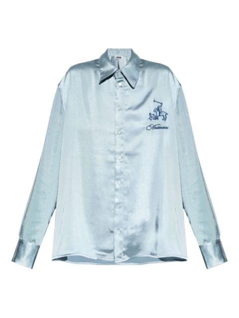 logo-embroidered shirt