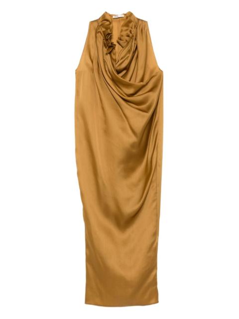 draped maxi dress