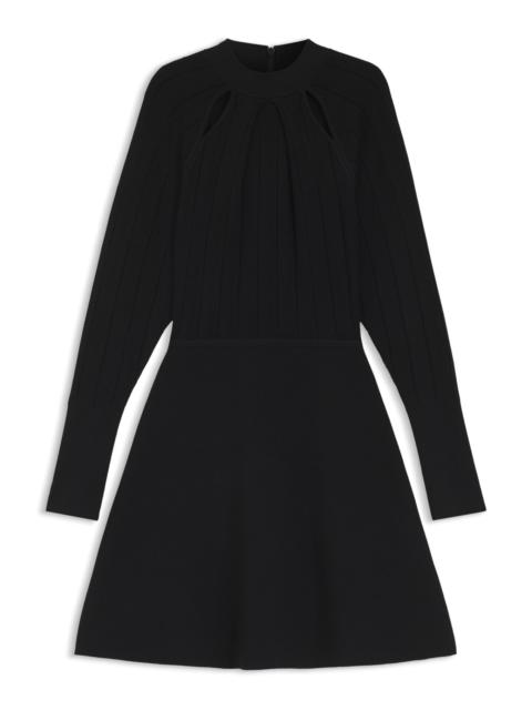 SKATER-STYLE DRESS WITH LACE-STITCH DETAILING