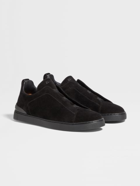 BLACK SUEDE TRIPLE STITCH™ SNEAKERS