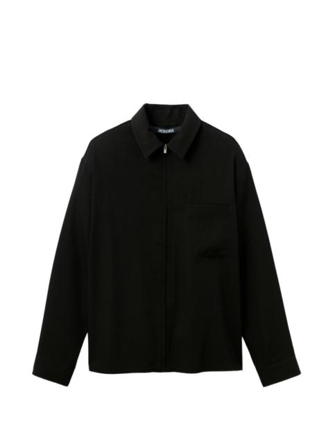 Mecano chest-pocket zip shirt