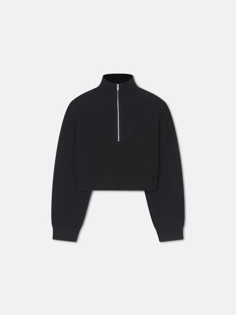 Cropped Quarter Zip Sweater