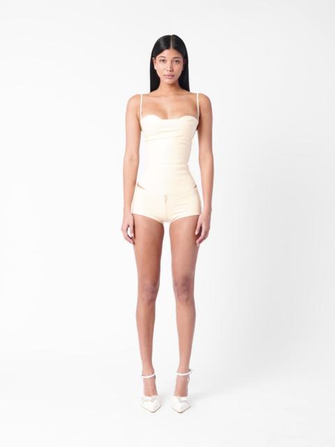 AGNES LATEX SHORTS WHITE