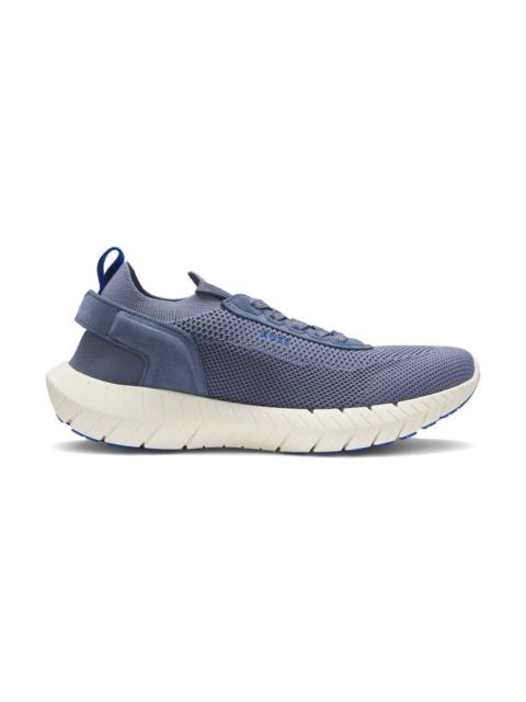 BOSS-MOTION SNEAKERS WITH KNITTED UPPERS AND LEATHER TRIMS