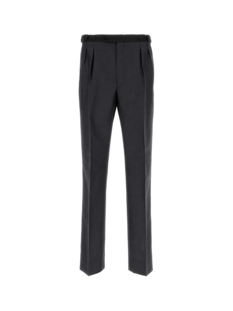 Charcoal Mohair Blend Pant Antracite Exterior: Wool Pantaloni