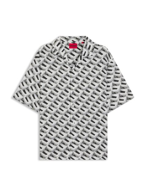 OVERSIZED-FIT SHIRT WITH STATEMENT PRINT