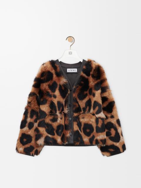 Cardigan in shearling