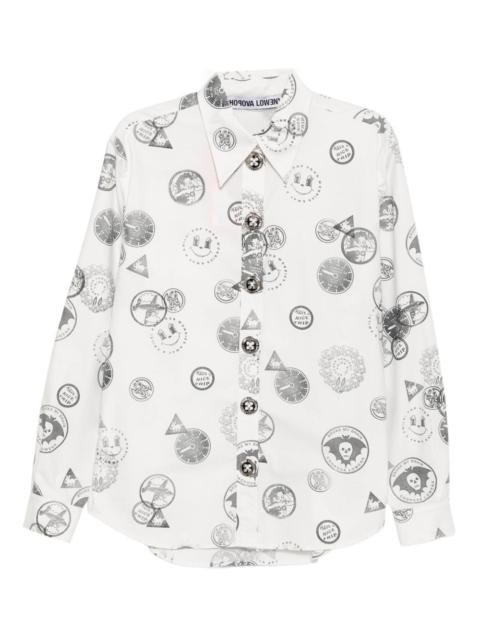 all-over print cotton shirt