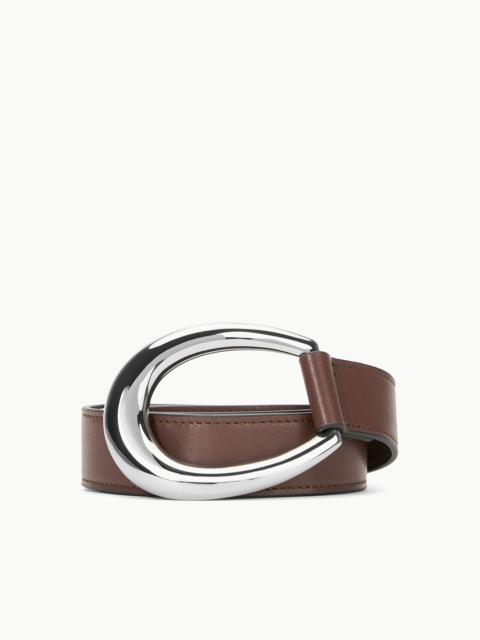 STAUD 30MM WRAP BELT MAHOGANY SILVER