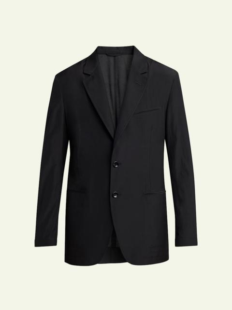 Men's Besom-Pocket Single-Breasted Blazer