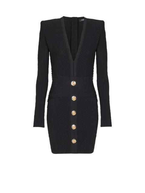 Short ribbed knit bodycon dress