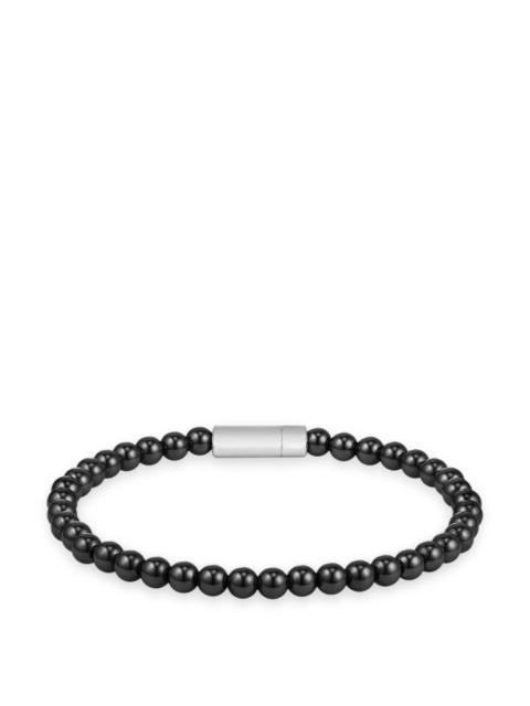 LOGO-CLOSURE CUFF WITH ONYX BEADS