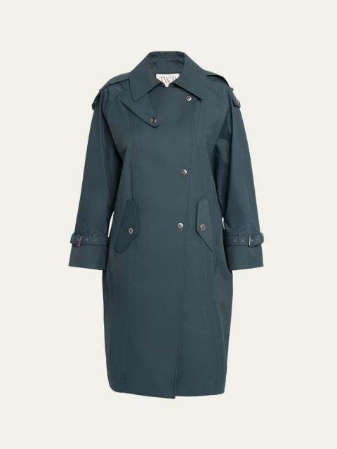 Long Bogie Trench Coat in Water-Repellent Twill