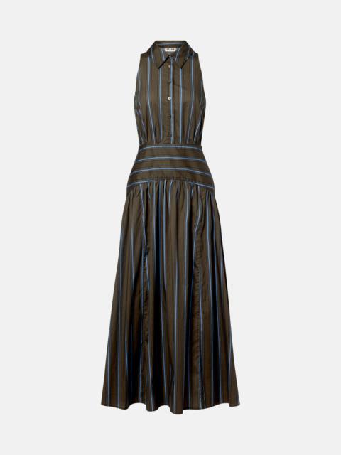 Romy striped cotton midi dress