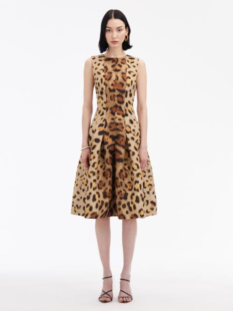 JAGUAR PLEATED FAILLE DRESS