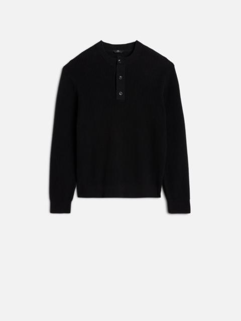 Henley Sweater in Black