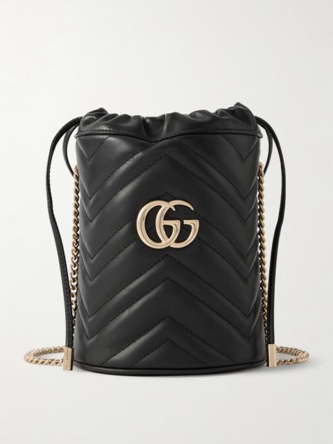 Gg Marmont Mini Matelassé Leather Bucket Bag