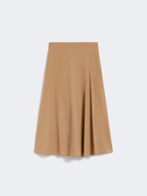 Cotton-poplin skirt - TOBACCO