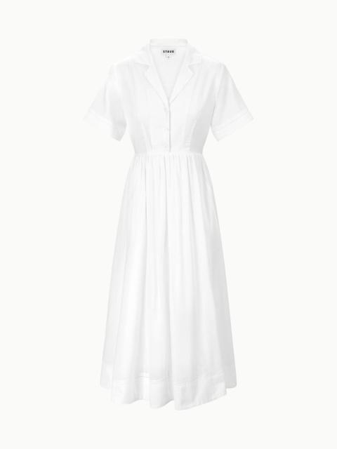 STAUD MERYL DRESS WHITE