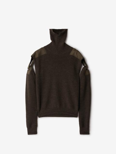 Detachable Sleeve Wool Sweater