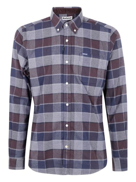 buttoned checked shirt
