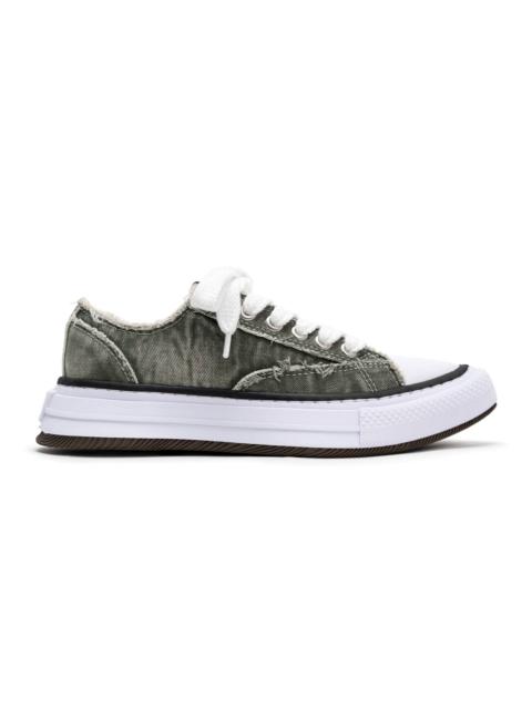 "YUCCA" OG Sole Bleach-Wash Denim Canvas Low-top Sneaker