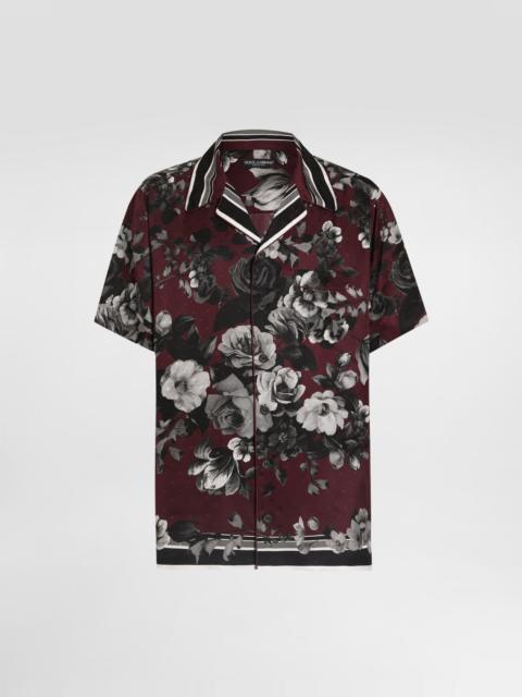 Peony ramage-print hawaii twill shirt