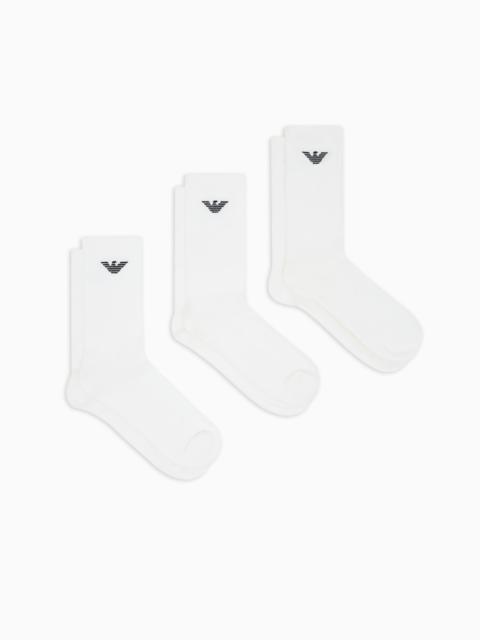 THREE-PACK OF SPORTY TERRYCLOTH SOCKS