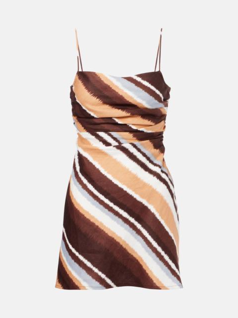 Maryse striped linen minidress