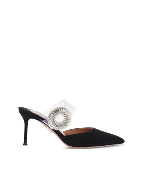 75mm Crystal Hoop pointed-toe mules