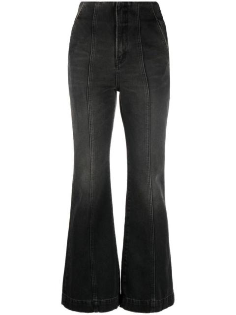 flared cropped trousers