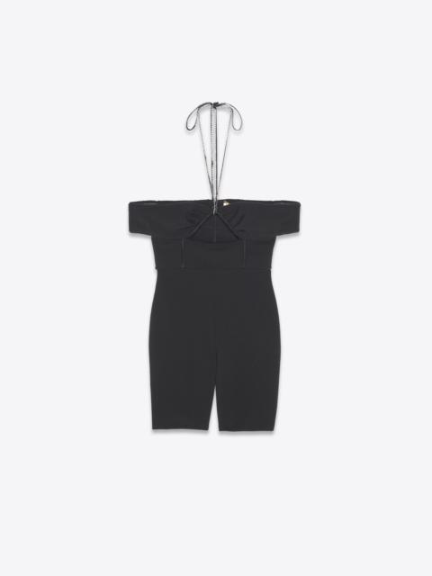 bustier playsuit in wool