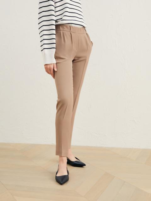 Silk and acetate crêpe cady tailored jogger trousers