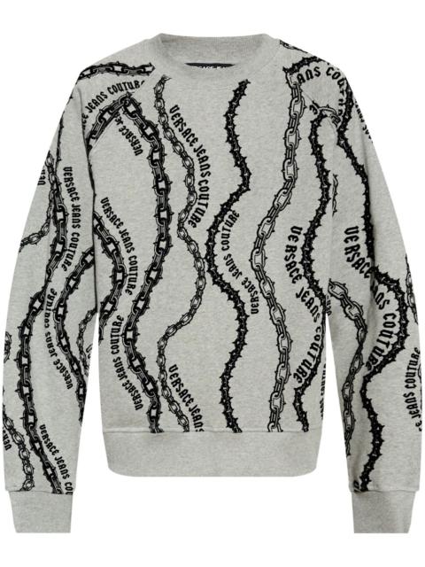 chain link-print sweatshirt