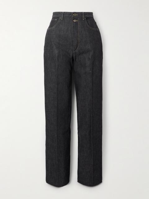 High-rise Straight-leg Organic Jeans