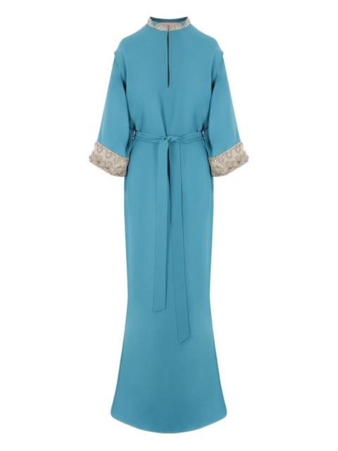 belted maxi dress