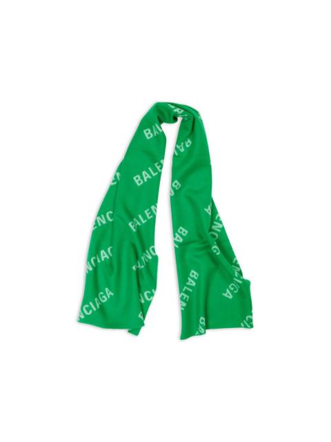 Allover Logo Macro Scarf in Bright Green