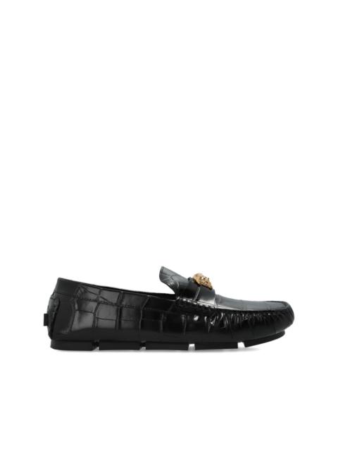 Medusa Head-motif round-toe loafers