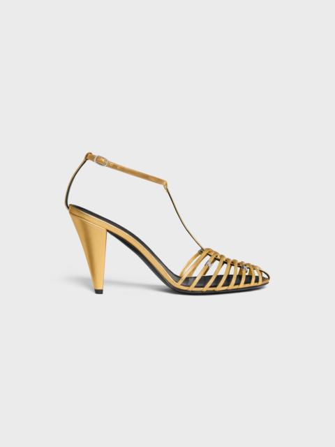 CELINE CAGE - STRAPPY SANDAL IN LAMINATED LAMBSKIN