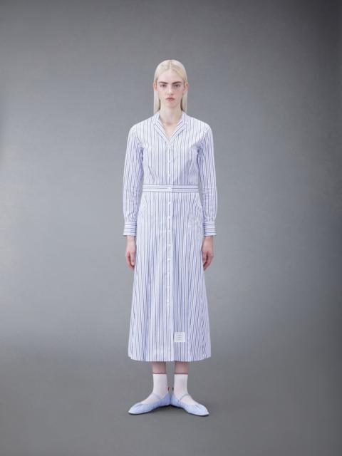 Stripe Poplin Midi A-Line Shirtdress