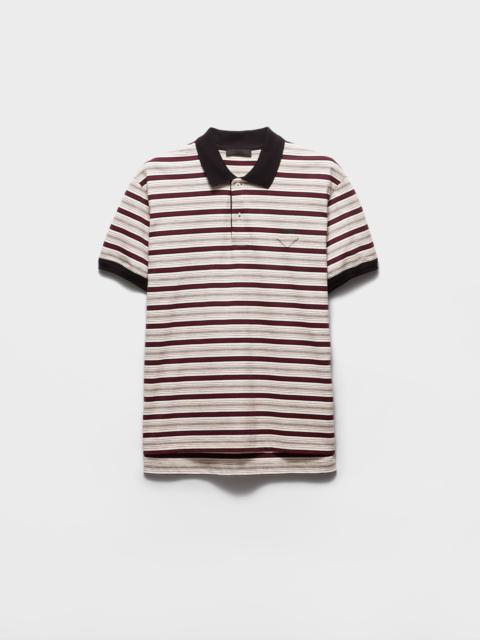 Short-sleeved cotton polo shirt
