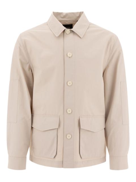 button-front patch-pocket shirt jacket