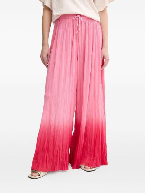 drawstring ombre trousers