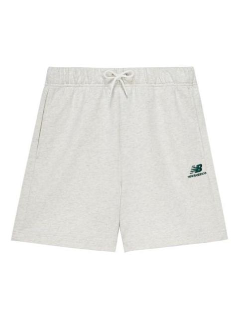 New Balance Logo Cotton Shorts 'White Green' 5VD24213-OA
