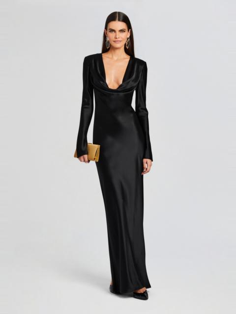 ANNA COWL EVENING DRESS