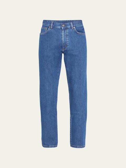 Men's Stonewash Denim 5-Pocket Jeans